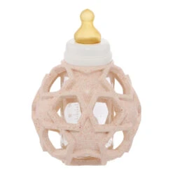 Biberon En Verre 2 En 1 Star Ball 120ml Peach - ATTENTION Manque Packaging HEVEA