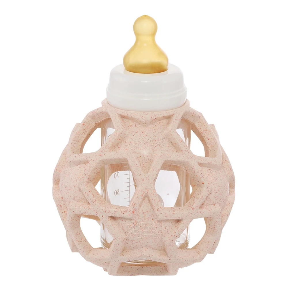 Biberon En Verre 2 En 1 Star Ball 120ml Peach - ATTENTION Manque Packaging HEVEA 3 Biberon En Verre 2 En 1 Star Ball 120ml Peach - ATTENTION Manque Packaging HEVEA
