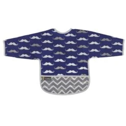 Bavoir Manches Longues 6-12 Mois Mustache KUSHIES