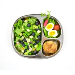 Plateau Repas Inox 3 Parties Enfant JOLI MONDE -Bébés Produits Magasin BBINOX JM01 14S3