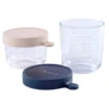 Coffret 2 Portions En Verre 150 Ml + 250 Ml Dark Blue BEABA -Bébés Produits Magasin BEABA912654V1