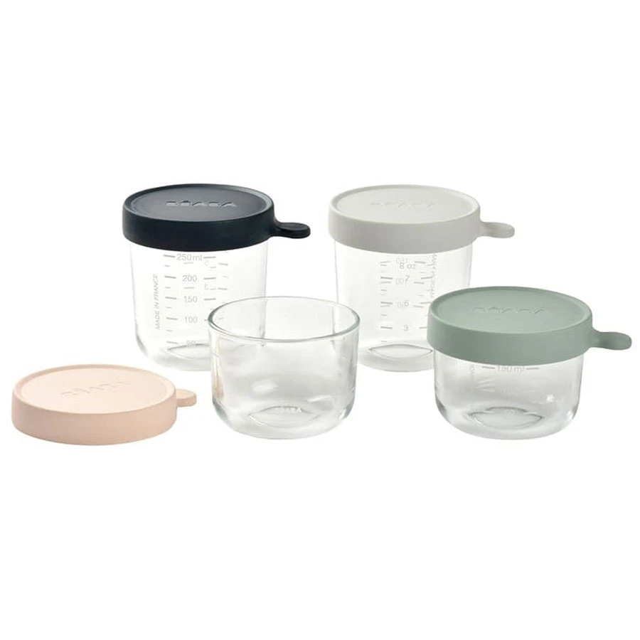 Coffret 4 Portions En Verre 2 X 150 Ml + 2 X 250 Ml BEABA 4 Coffret 4 Portions En Verre 2 X 150 Ml + 2 X 250 Ml BEABA – Image 2