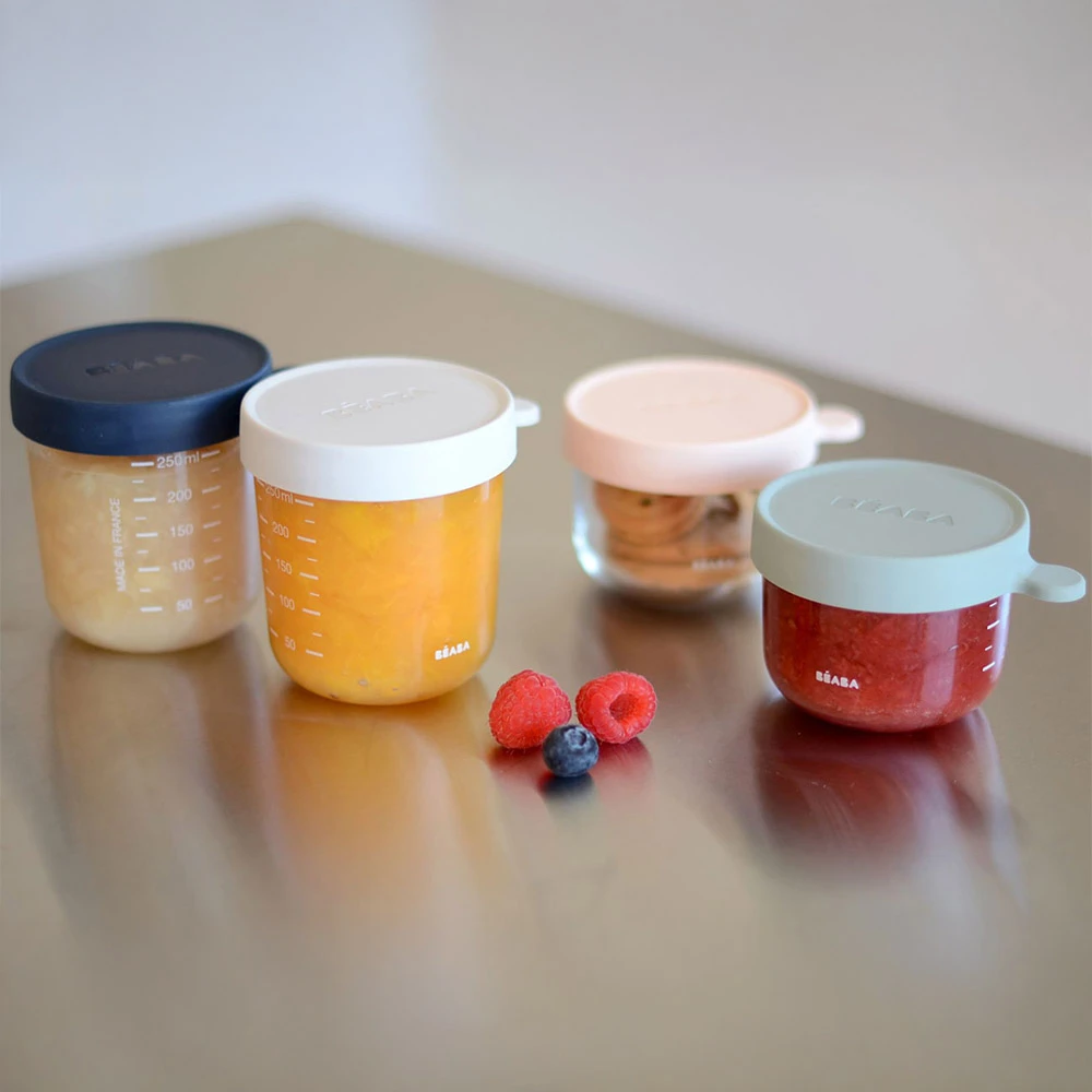 Coffret 2 Portions En Verre 150 Ml + 250 Ml Dark Blue BEABA 4 Coffret 2 Portions En Verre 150 Ml + 250 Ml Dark Blue BEABA – Image 2