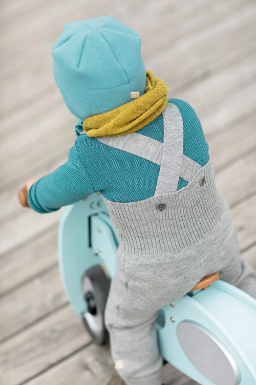 Salopette En Pure Laine Mérinos Gris DISANA 5 Salopette En Pure Laine Mérinos Gris DISANA – Image 3