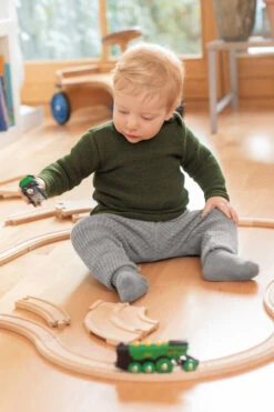 Legging En Pure Laine Mérinos Gris DISANA -Bébés Produits Magasin DISANA 33121210S1