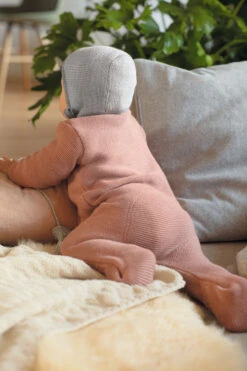 Beguin Ajustable En Pure Laine Mérinos Gris DISANA -Bébés Produits Magasin DISANA 36119110S2 1