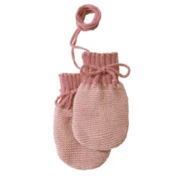 Moufles En Pure Laine Mérinos 0-12 Mois Rose DISANA