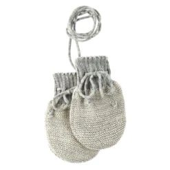 Moufles En Pure Laine Mérinos 0-12 Mois Gris DISANA