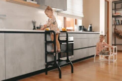 Tour D'observation Montessori Transformable Step'N'Sit - Black Silver ETTE TETE -Bébés Produits Magasin ETTETETETBLSS7