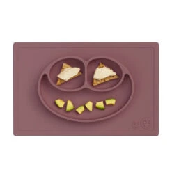 Assiette Antidérapante HAPPY Mat MAUVE EZPZ -Bébés Produits Magasin EZPZ EUHMM003S1