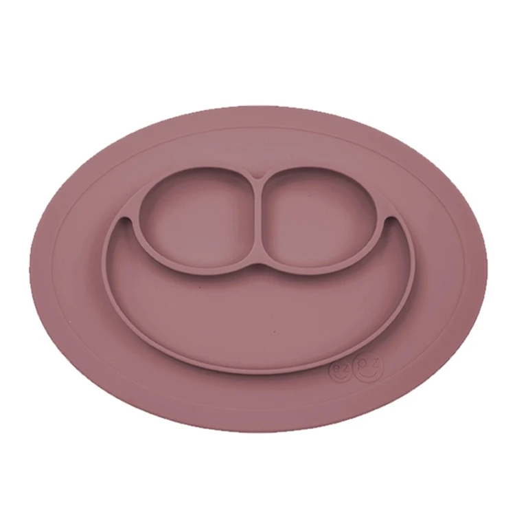 Assiette Antidérapante MINI Mat MAUVE EZPZ 3 Assiette Antidérapante MINI Mat MAUVE EZPZ