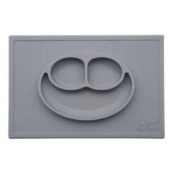 Assiette Antidérapante HAPPY Mat GRIS EZPZ