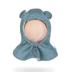 Cagoule Ajustable En Coton 0 à 4 Ans - Dust Mint FUN2BEMUM -Bébés Produits Magasin F2BM MP49COTTONMINTS1