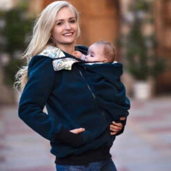 Veste De Grossesse Et De Portage En Polaire Luna - Petrol FUN2BEMUM