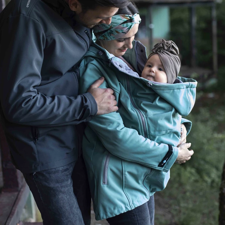 Veste Softshell De Grossesse Et De Portage Enigma - Mint FUN2BEMUM 3 Veste Softshell De Grossesse Et De Portage Enigma - Mint FUN2BEMUM