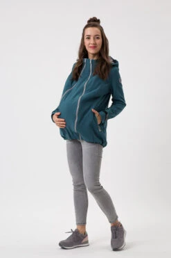 Veste Softshell De Grossesse Et De Portage Enigma - Petrol FUN2BEMUM -Bébés Produits Magasin F2BM NP42ENIGMAPETROLS1