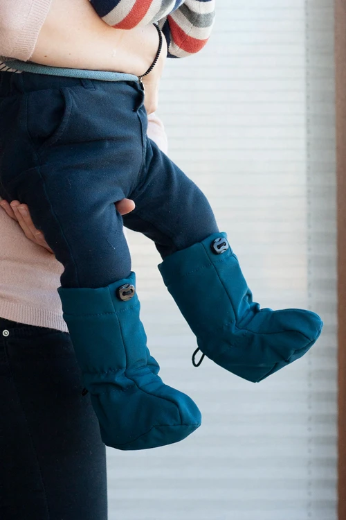 Chaussons De Portage Ajustables Softshell - Petrol FUN2BEMUM 4 Chaussons De Portage Ajustables Softshell - Petrol FUN2BEMUM – Image 2