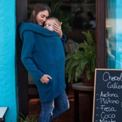 Manteau De Grossesse Et De Portage Kaya - Petrol FUN2BEMUM -Bébés Produits Magasin F2BMKAYAPETROLS4