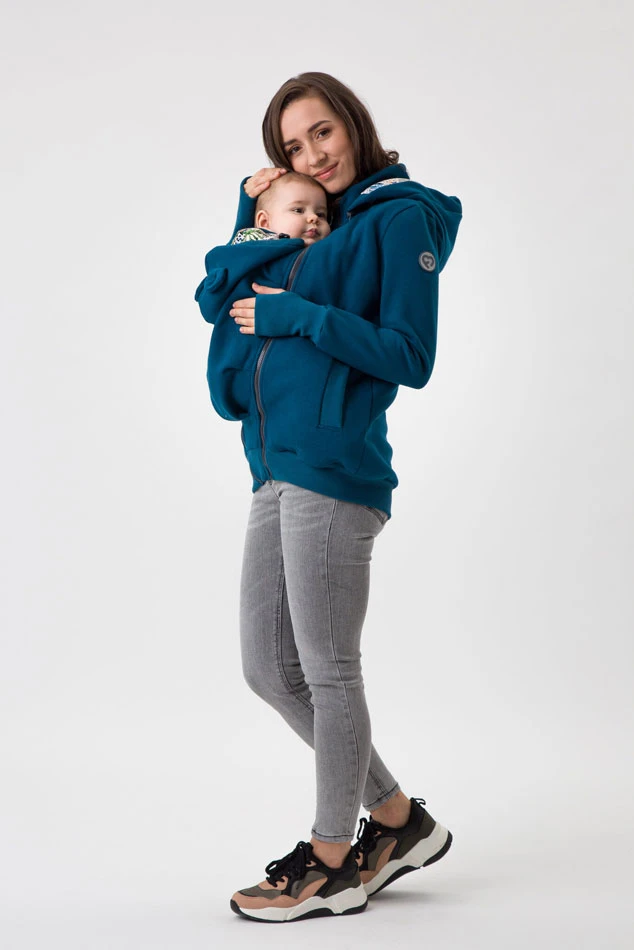 Sweat Zippé De Grossesse Et De Portage Pola - Petrol FUN2BEMUM 9 Sweat Zippé De Grossesse Et De Portage Pola - Petrol FUN2BEMUM – Image 7