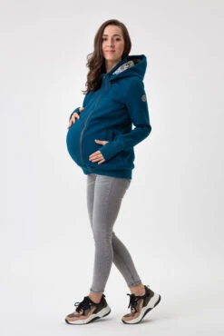 Sweat Zippé De Grossesse Et De Portage Pola - Petrol FUN2BEMUM 13 Sweat Zippé De Grossesse Et De Portage Pola - Petrol FUN2BEMUM -Bébés Produits Magasin F2BMPOLAPETROLS4