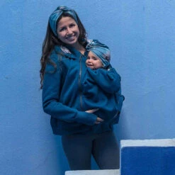 Sweat Zippé De Grossesse Et De Portage Pola - Petrol FUN2BEMUM