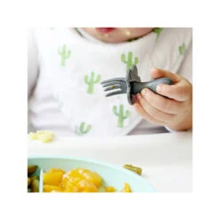 Set De 2 Couverts D'apprentissage Ergonomiques Vert Menthe GRABEASE 12 Set De 2 Couverts D'apprentissage Ergonomiques Vert Menthe GRABEASE -Bébés Produits Magasin GRABEASE Art 0125site7