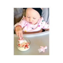 Set De 2 Couverts D'apprentissage Ergonomiques Rose Clair GRABEASE -Bébés Produits Magasin GRABEASE Art 0126SITE6