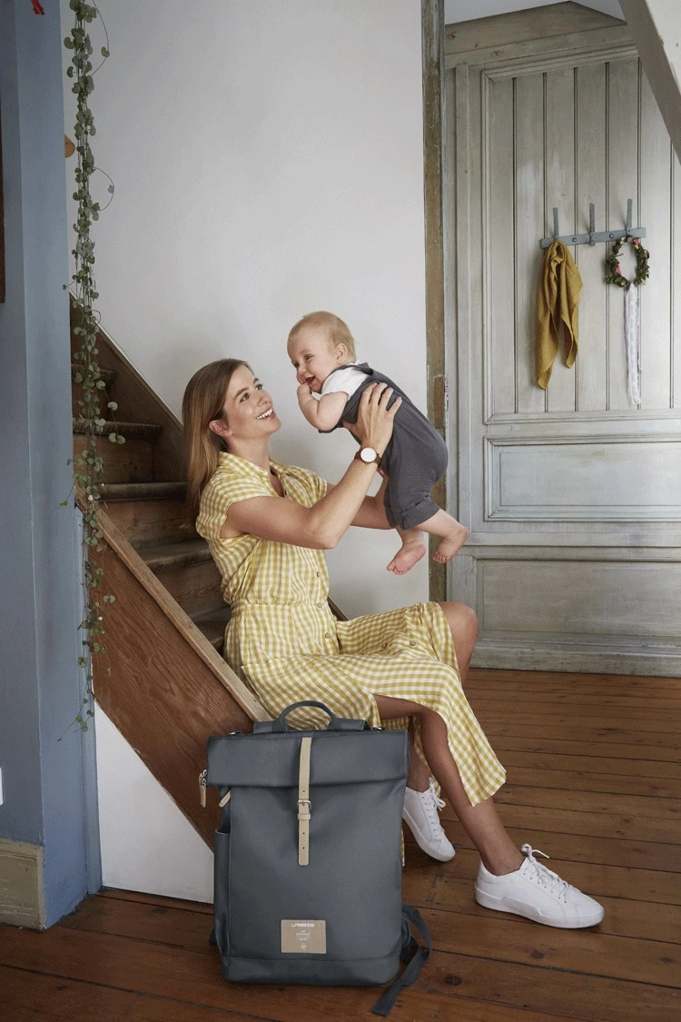 Sac à Dos à Langer Rolltop Anthracite LASSIG 10 Sac à Dos à Langer Rolltop Anthracite LASSIG – Image 8