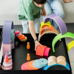 Arc En Ciel De Construction Néon Pink - 10 Pièces GRIMM'S -Bébés Produits Magasin GRIMMSNEON15050 S6