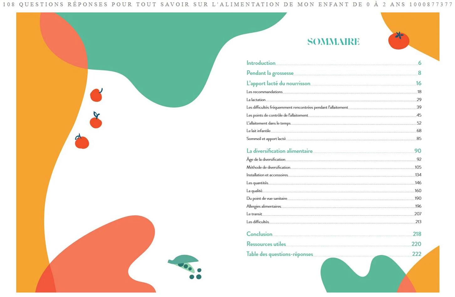 Livre 108 Questions Et Leurs Réponses Pour Tout Savoir Sur L'alimentation De Votre Enfant De 0 à 2 Ans HATIER 5 Livre 108 Questions Et Leurs Réponses Pour Tout Savoir Sur L'alimentation De Votre Enfant De 0 à 2 Ans HATIER – Image 3