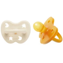 Lot De 2 Tétine Ronde Milky White Et Natural 3-36 Mois HEVEA