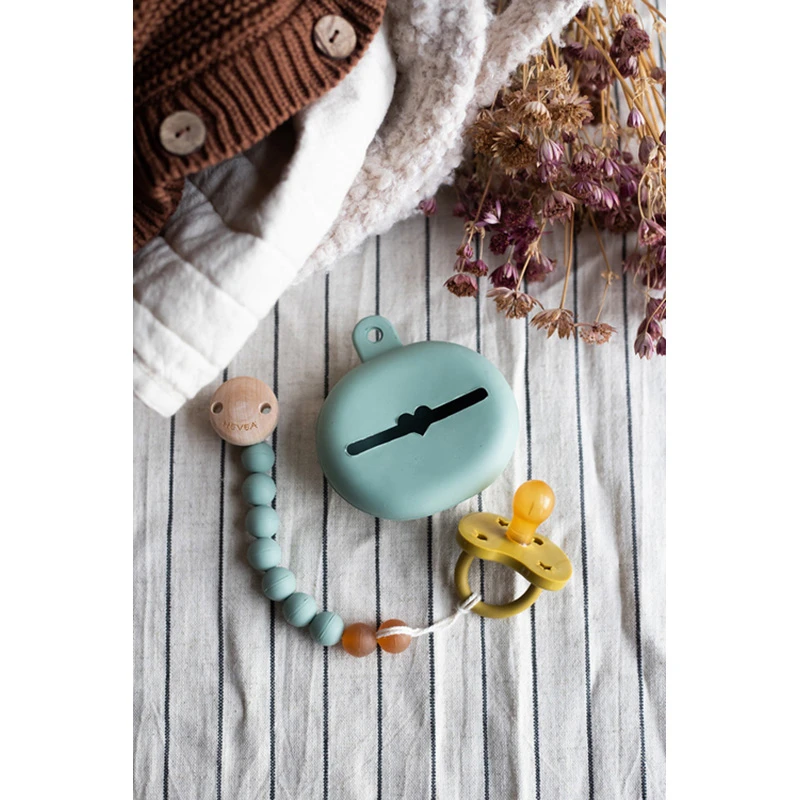 Attache Tétine En Caoutchouc 100% Naturel Sandy Nude HEVEA 4 Attache Tétine En Caoutchouc 100% Naturel Sandy Nude HEVEA – Image 2