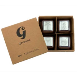 Boite De 4 Glaçons En Inox Icy GASPAJOE