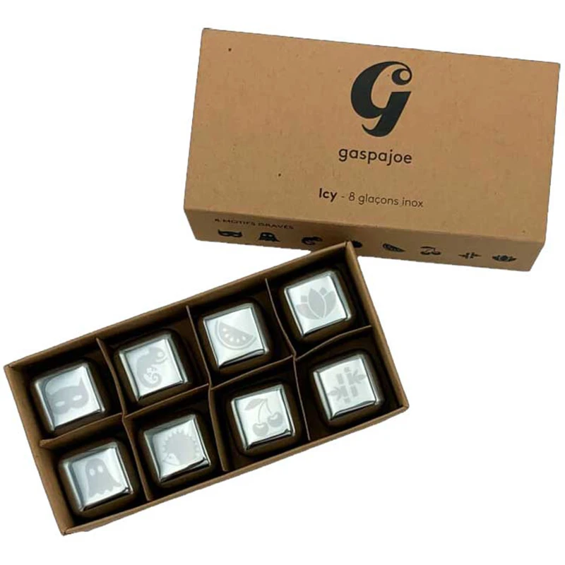 Boite De 8 Glaçons En Inox Icy GASPAJOE 3 Boite De 8 Glaçons En Inox Icy GASPAJOE