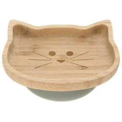 Assiette Ventousée En Bambou Chat LASSIG