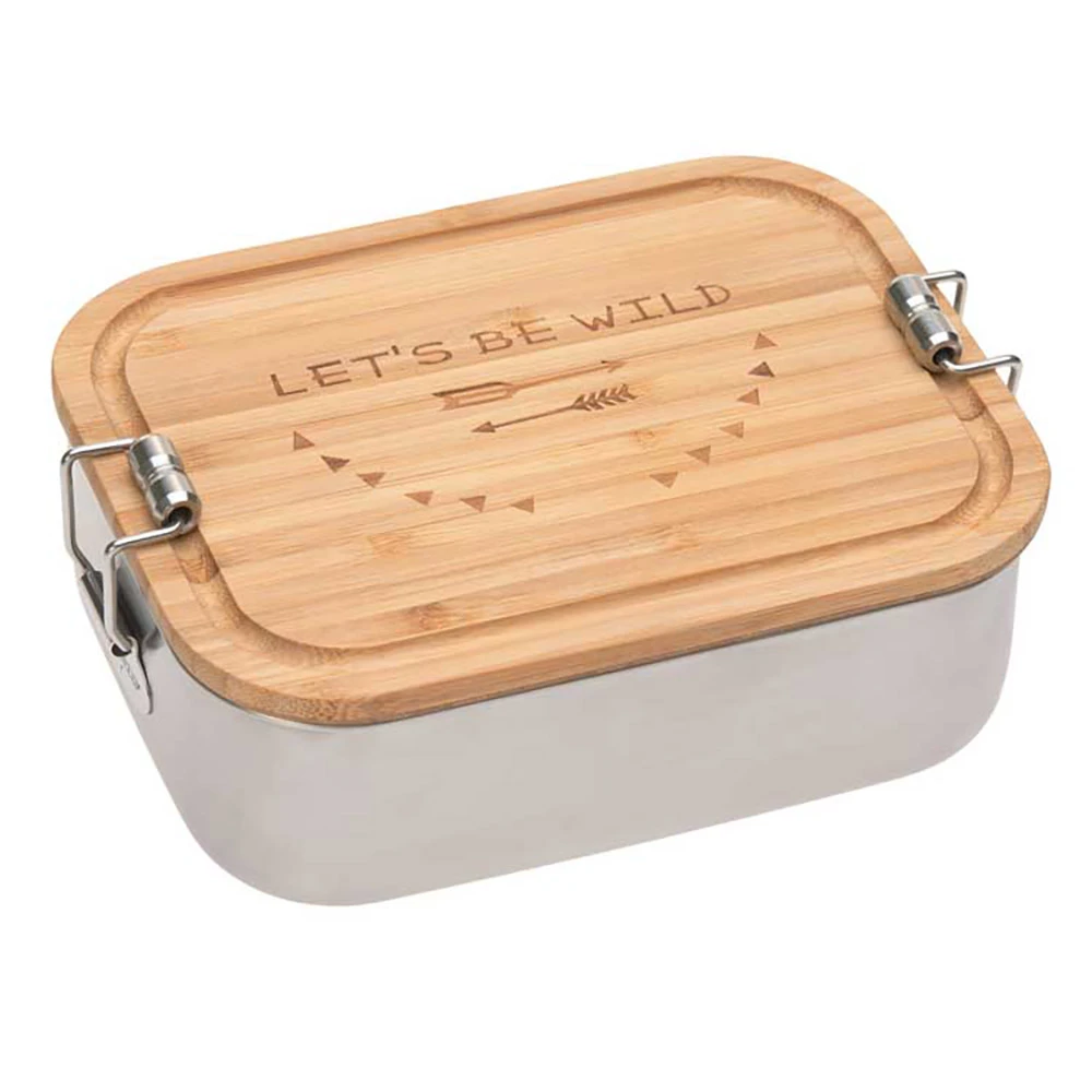 Boîte à Goûter En Inox Et Bambou Adventure LASSIG 3 Boîte à Goûter En Inox Et Bambou Adventure LASSIG