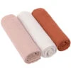 Lot De 3 Langes En Mousseline Rose Poudré LASSIG