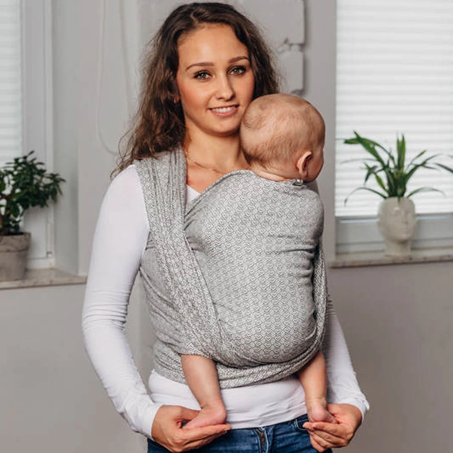 Echarpe De Portage HEART GREY 4.6m LENNYLAMB 4 Echarpe De Portage HEART GREY 4.6m LENNYLAMB – Image 2