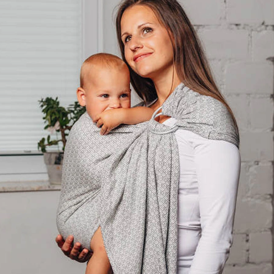 Porte-Bébé Sling HEART GREY 1.8m LENNYLAMB 3 Porte-Bébé Sling HEART GREY 1.8m LENNYLAMB