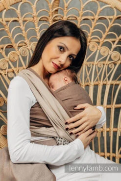 Echarpe De Portage LITTLE HERRINGBONE CAFFE LATTE 5.2m LENNYLAMB -Bébés Produits Magasin LENNYLAMB5907557767903s2 1