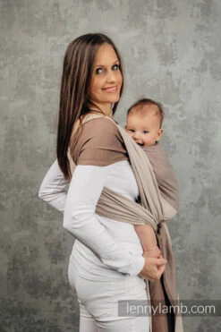 Echarpe De Portage LITTLE HERRINGBONE CAFFE LATTE 4.2m LENNYLAMB -Bébés Produits Magasin LENNYLAMB5907557767903s4