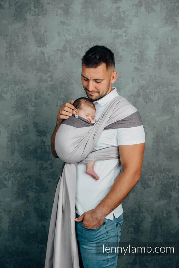 Echarpe De Portage COOL GREY 4.2m LENNYLAMB 6 Echarpe De Portage COOL GREY 4.2m LENNYLAMB – Image 4