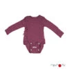 Body Kimono évolutif Manches Longues En Pure Laine Mérinos Dark Cerise MANYMONTHS