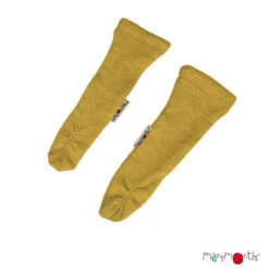 Chaussons De Portage évolutifs En Laine Mérinos Axolotl Yellow MANYMONTHS
