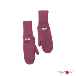 Moufles évolutives En Laine Mérinos Dark Cerise MANYMONTHS
