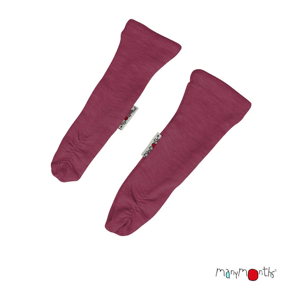 Chaussons De Portage évolutifs En Laine Mérinos Dark Cerise MANYMONTHS 3 Chaussons De Portage évolutifs En Laine Mérinos Dark Cerise MANYMONTHS