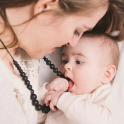 Collier D'allaitement Et De Portage En Silicone Colomba - Perles Rondes MINTYWENDY