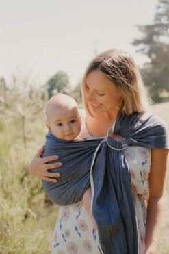 Porte-bébé NEO SLING Bleu Cobalt NEOBULLE -Bébés Produits Magasin NEO SLUB BCO TUS2