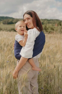 Porte-bébé NEO SLING Bleu Fregate NEOBULLE -Bébés Produits Magasin NEO SLUB BFR TUS1