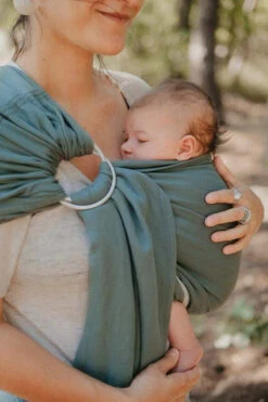 Porte-bébé NEO SLING Vert Eucalyptus NEOBULLE -Bébés Produits Magasin NEO SLUB VEU TUS1